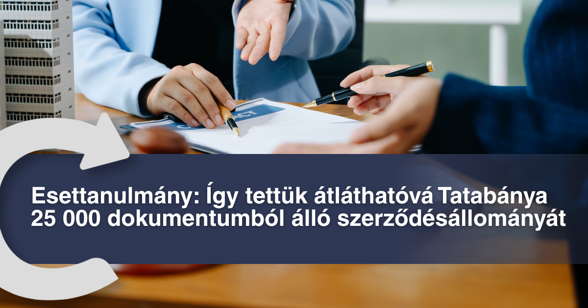 Tatabánya önkormányzat szerződésállománya átláthatóvá téve a Craft DMS rendszerben